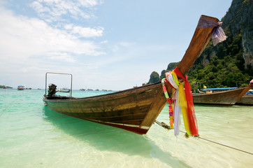 Fototapeta premium Beach Boat Thailand