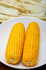 Ready to eat boiled sweet corn