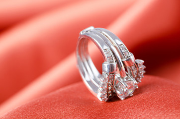 Fashion concept with ring on background
