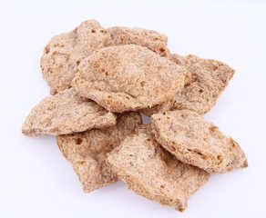 Raw Soy Meat on a white background