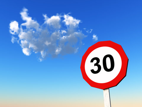 Verkehrszeichen Zulässige Höchstgeschwindigkeit 30