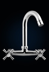 Kitchen Faucet isolated on black background