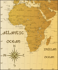 Vector vintage Africa map