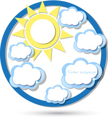 cloud sun vector