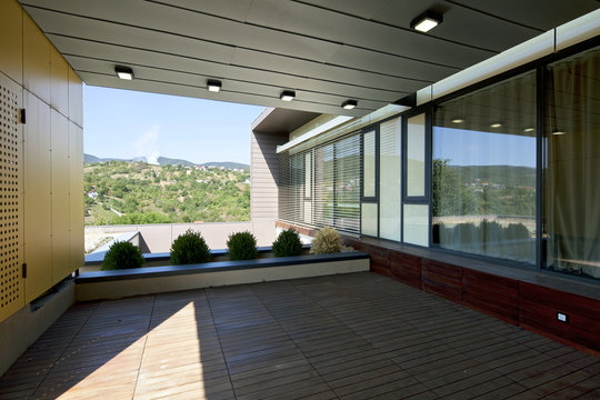 Modern house terrace