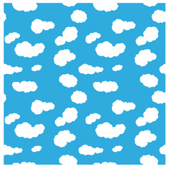 Clouds seamless vector background