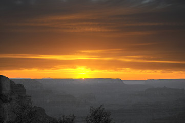 Fototapeta na wymiar Zachód słońca nad Grand Canyon Arizona USA