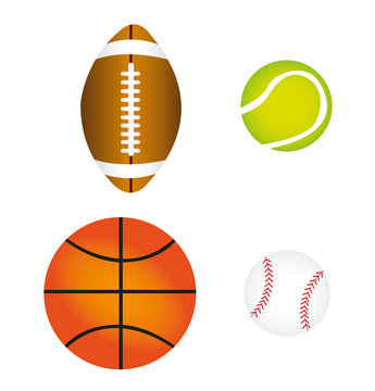 sports balls, vector