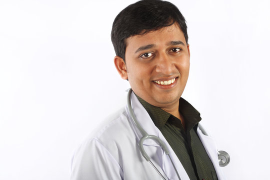 Portrait of Happy Indian Doctor