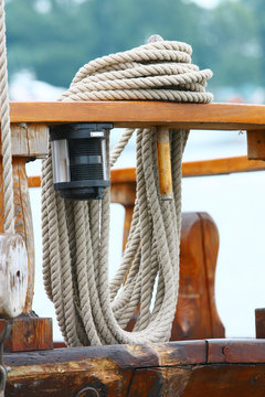 Rope on deck.