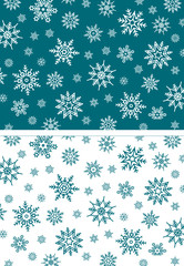 Background Pattern Snowflakes Turquoise