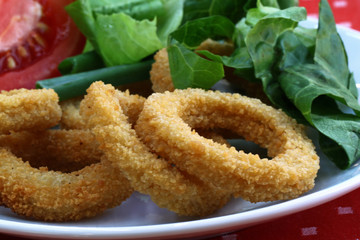 Fritierte Zwiebelringe