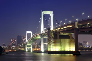 Fotobehang Tokyo Rainbow bridge © Yury Zap