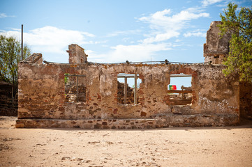 Inside of Castelo de Castro Marim - ruins of Castle