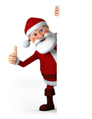 Thumbs Up Santa with blank sign