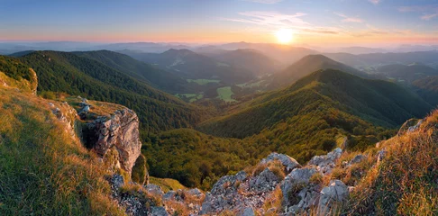 Poster Klak peak in sunset - Slovakia mountain Fatra © TTstudio
