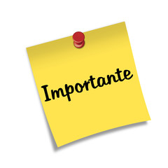 Post-it con chincheta texto Importante