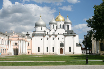 Fototapeta na wymiar Saint Sophia cathedral in Great Novgorod Russia
