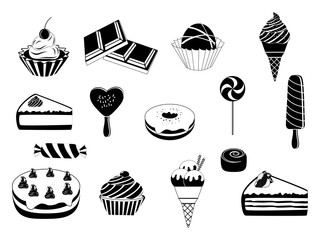 Abstract desserts design vector