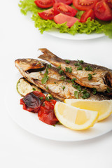 Fried fish with vegetable