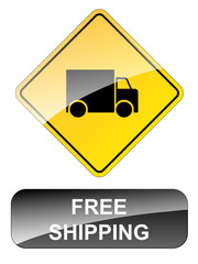 FREE SHIPPING Sign (home express delivery service button stamp)