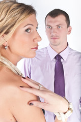 The businessman with the wife