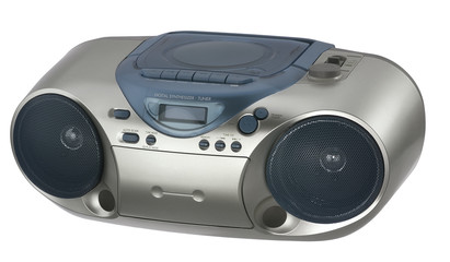 modern metallic colored radio