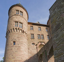 Fototapeta na wymiar Wertheim Castle detail in sunny ambiance