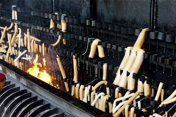 candles in Fatima, Estremadura, Portugal