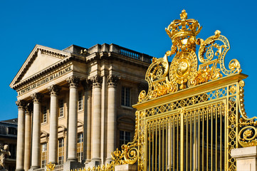 Golden gate at the Palace of Versailles