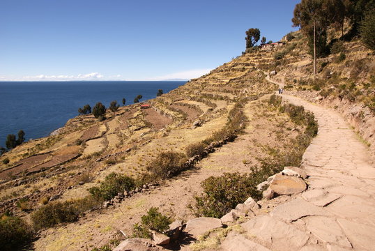 Taquile island, Titicaca lake, Peru