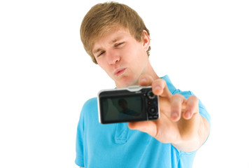 Mann macht ein Selbstportrait
