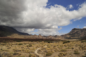 landschaft im urvulkan auf teneriffa