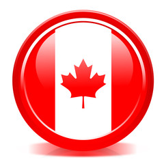 Fototapeta premium canada flag button 2
