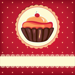 Cute retro Cupcake