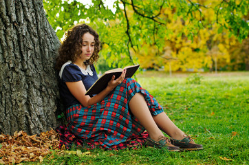 The girl with book