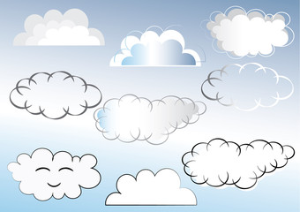 Obraz premium Set of different clouds