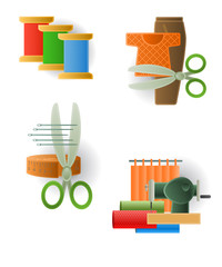 Icon of sewing accessories