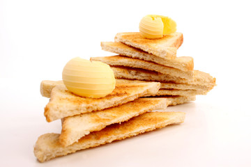 Breakfast on a white background