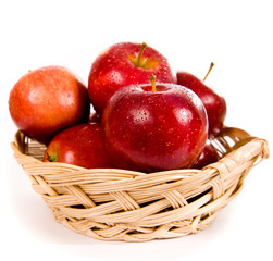 Apples in a yellow basket