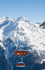 Chair ski lift. Solden. Austria