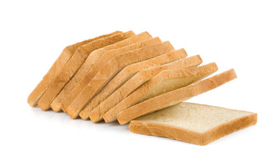 sliced bread isolated on white