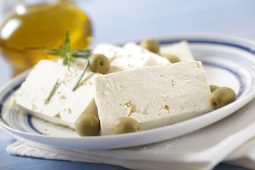 Feta cheese with olives