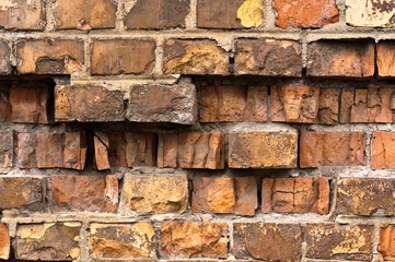 Brick wall texture with a lot of cracks
