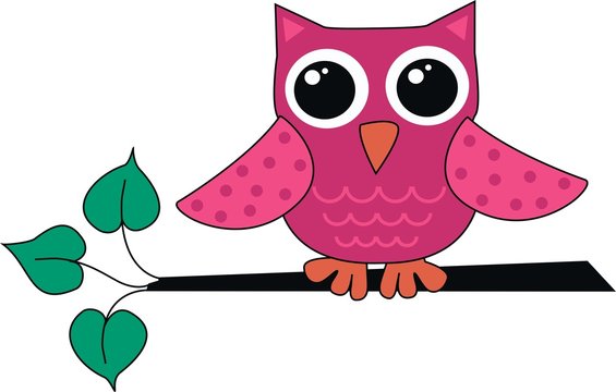 a cute little pink owl
