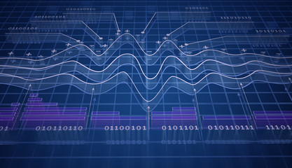 IT analytics, 3D background