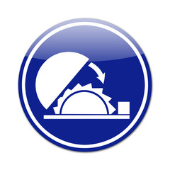 Señal peligro herramienta de corte