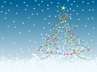 Weihnachtsbaum im Schnee