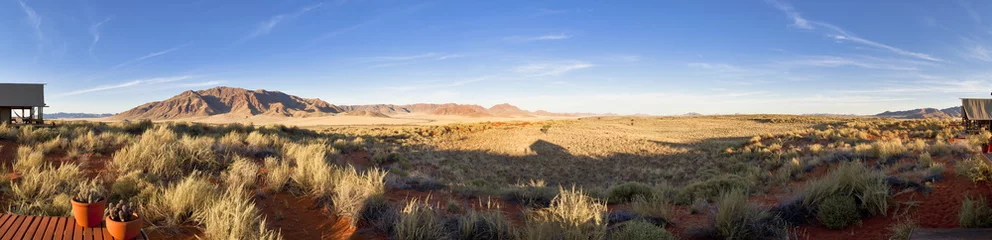 Foto auf Acrylglas Antireflex Panorama Wolwedans Dune Camp in der Namib Wüste © Tilo Grellmann