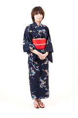 Fototapeta premium a portrait of japanese kimono woman
